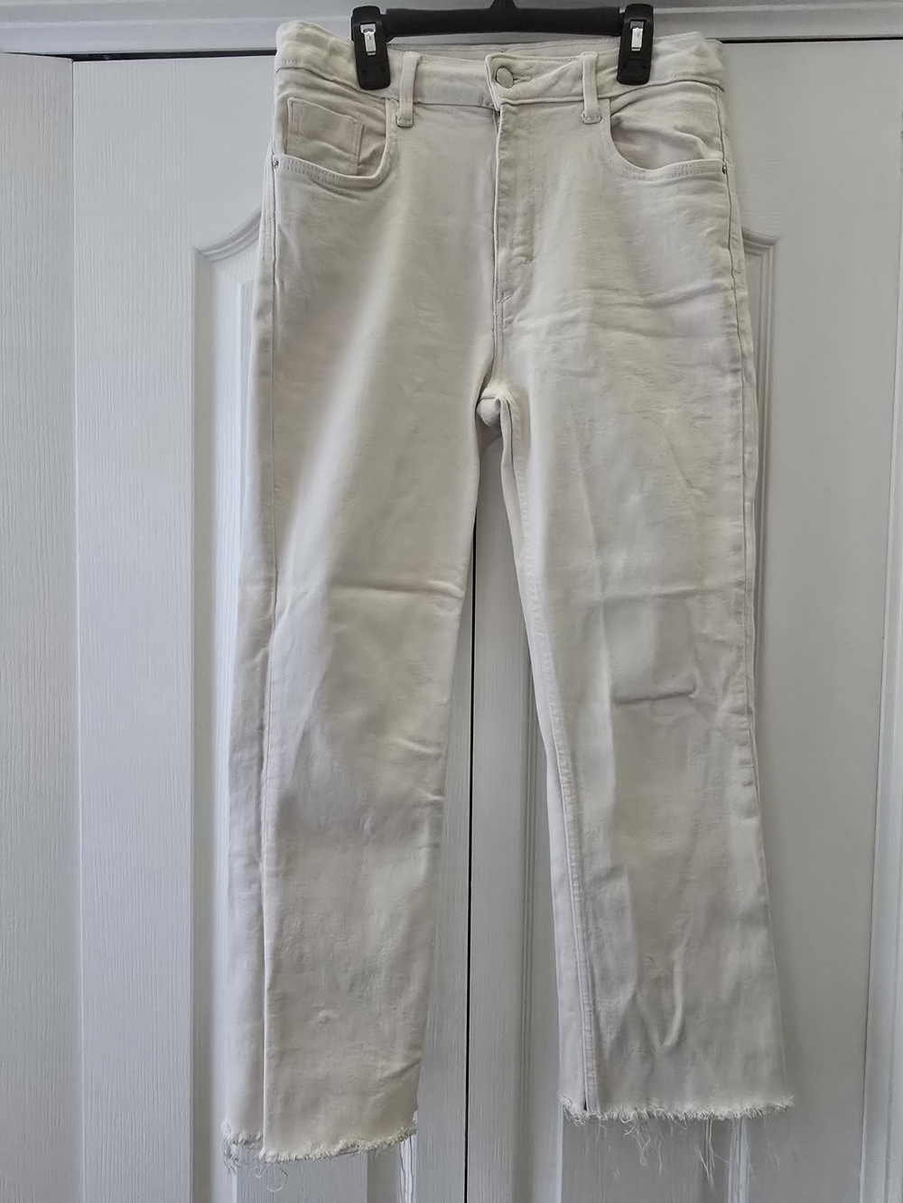 Women’s Cream Flare Ankle Jeans
